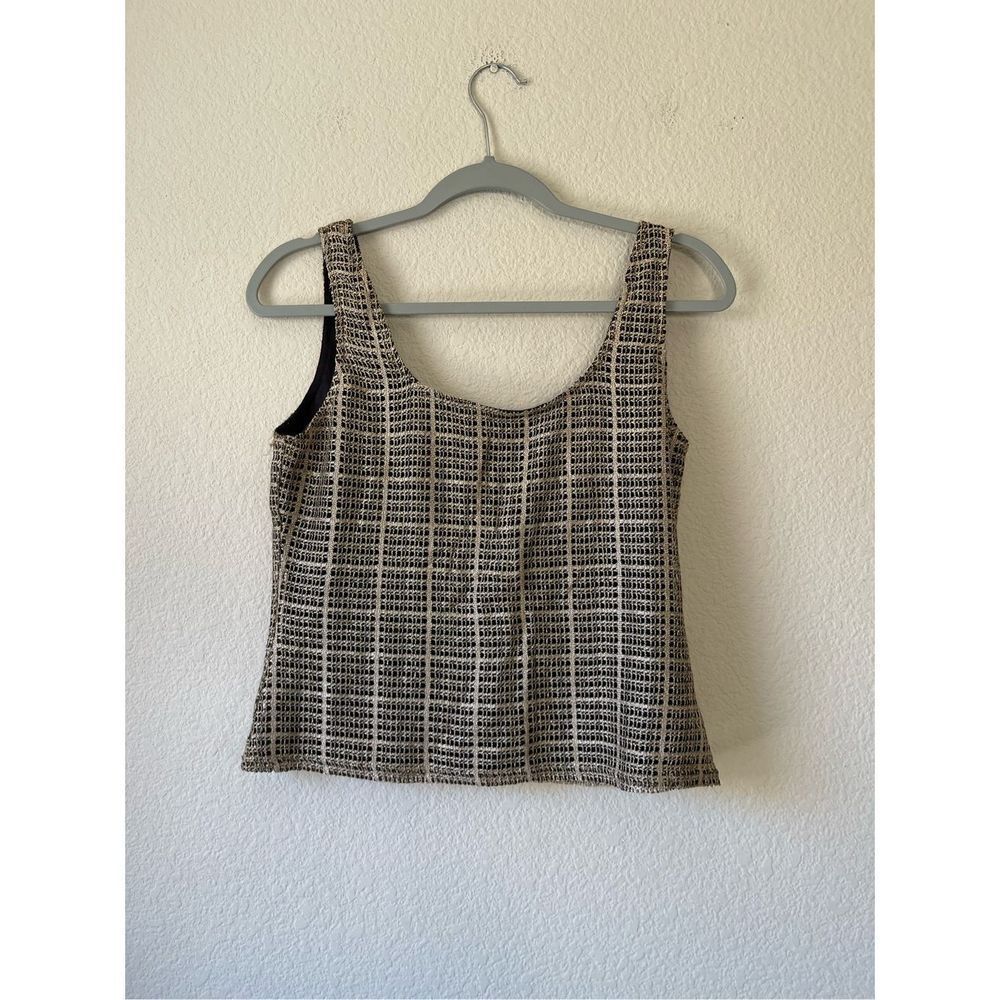 JS collections gold metallic‎ threaded blouse size 10